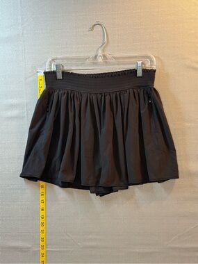 Athleta Black Women's Athletic Shorts with Smocked Waist
